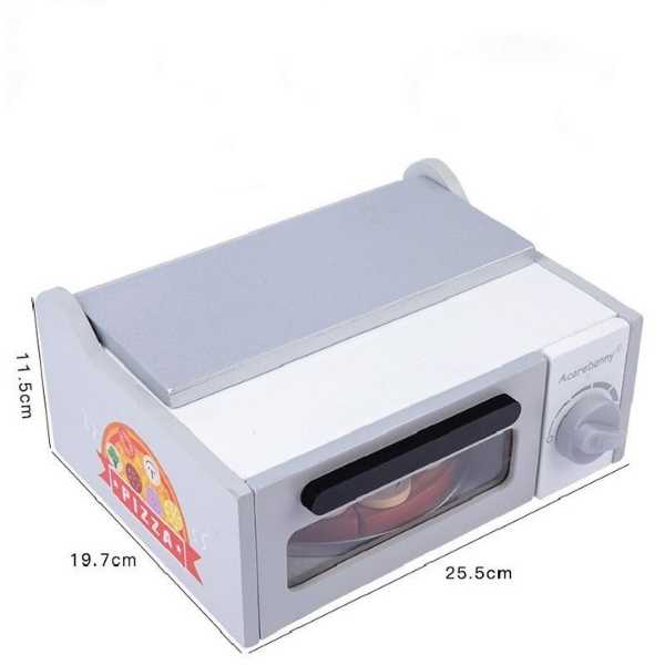 27pcs Pizza Wooden Toys Cooking Simulation Tableware Pretend Play Toy