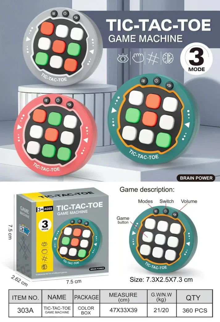 Mini Tic Tac Toe Electronic Game | Pocket-Sized Retro Arcade | Brain-Boosting Fun for Kids & Adults ๐ฎ