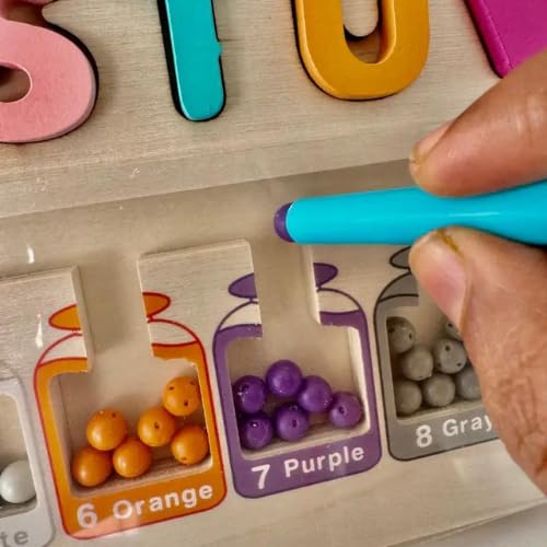 Multifunctional numeric letter and number board with magnetic maze (1pc)