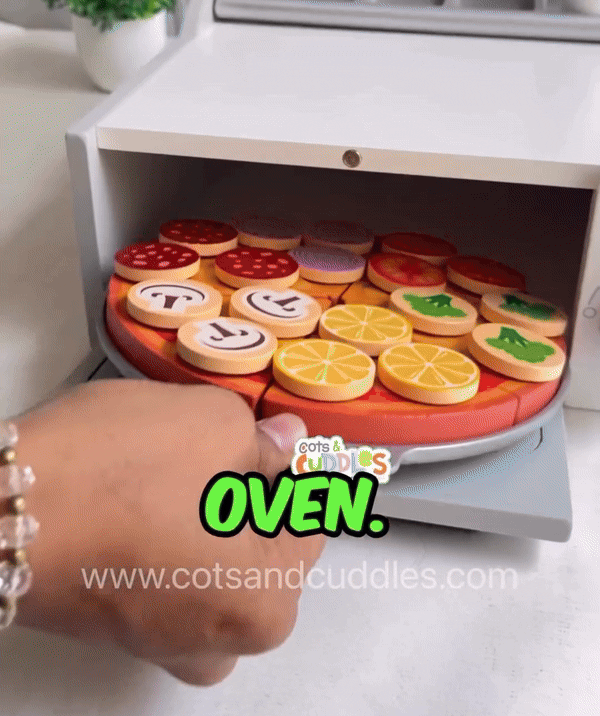 27pcs Pizza Wooden Toys Cooking Simulation Tableware Pretend Play Toy