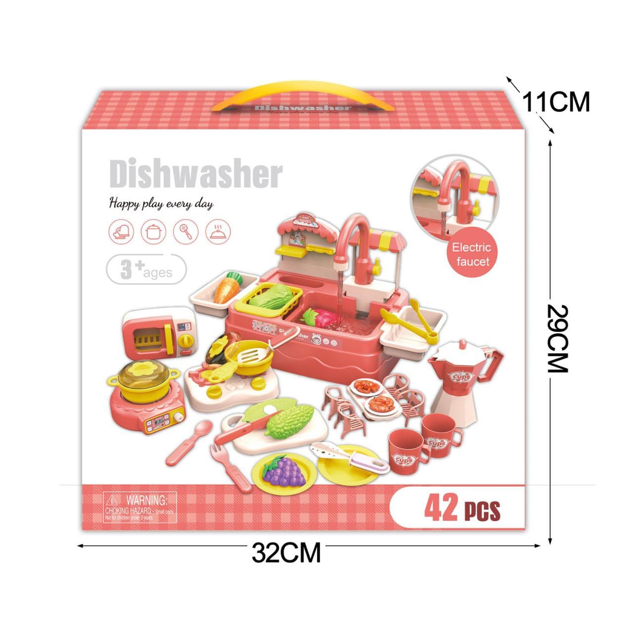 Kitchen sink with microwave and 42 accessories