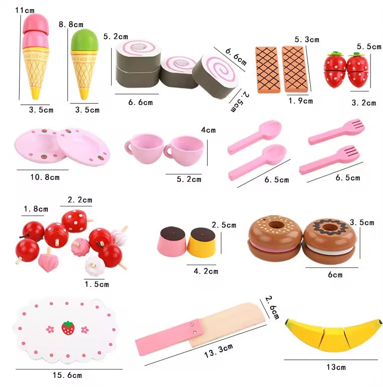 Strawberry Ice Cream Pretend Play Box for Toddlers