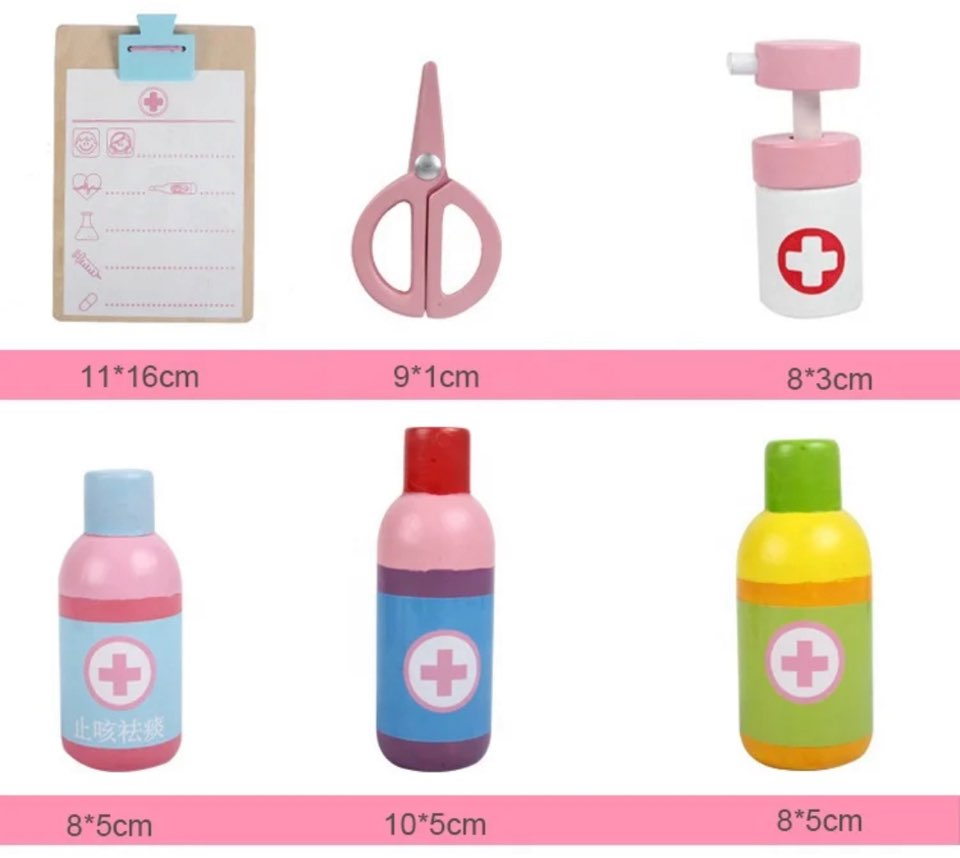 Wooden Doctor Set with wooden BP machine