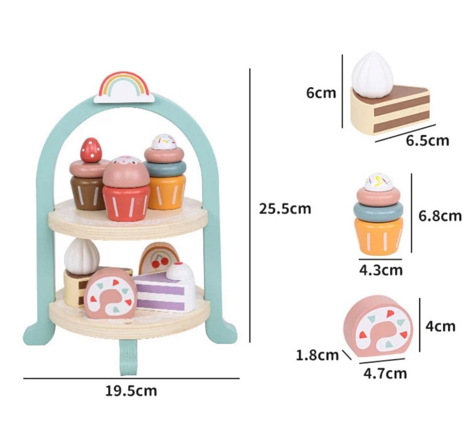 Wooden Cake Pop Shop Play Set for Kids