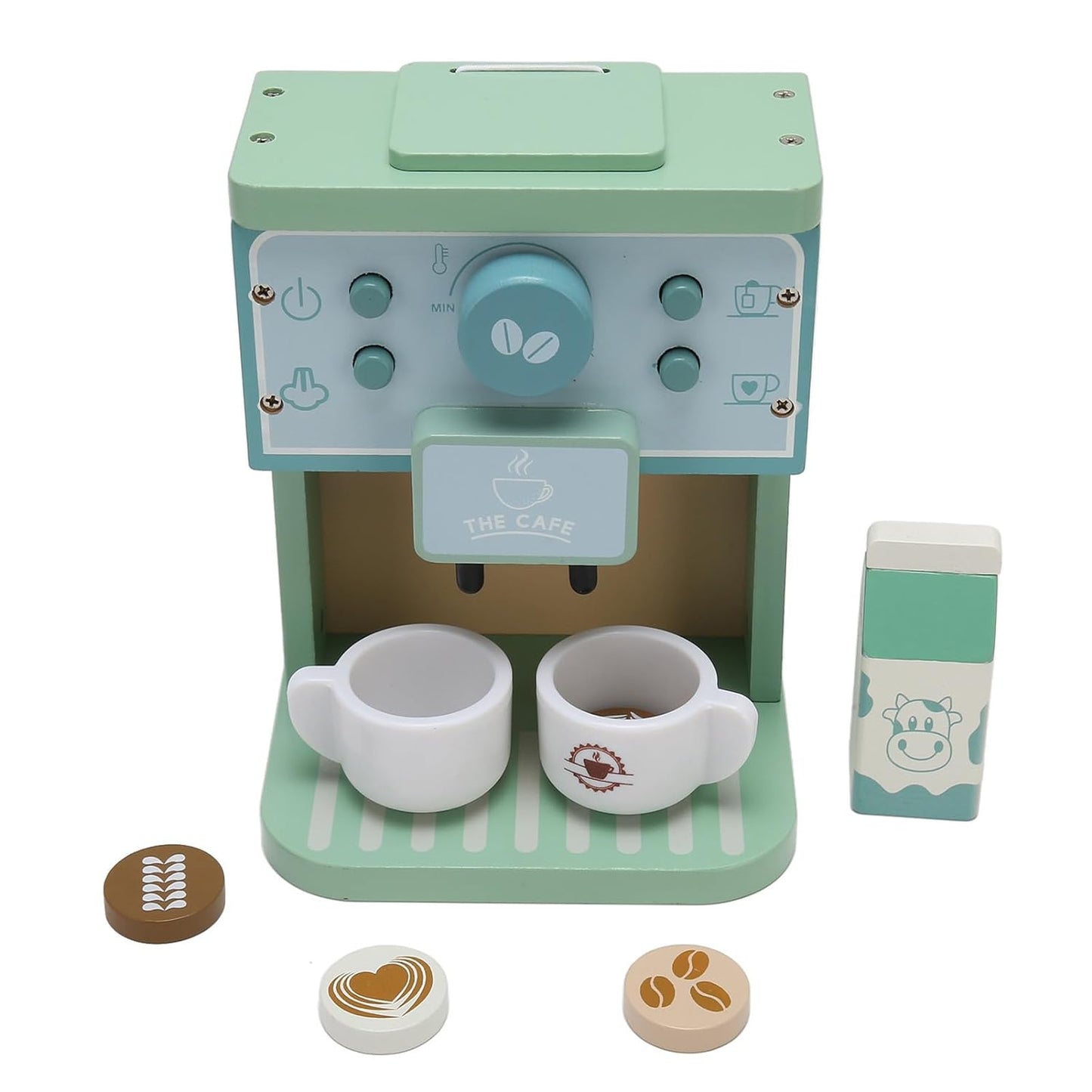 Wooden Coffee Maker Toys Kids Simulation Coffee Maker Pretend Playsets