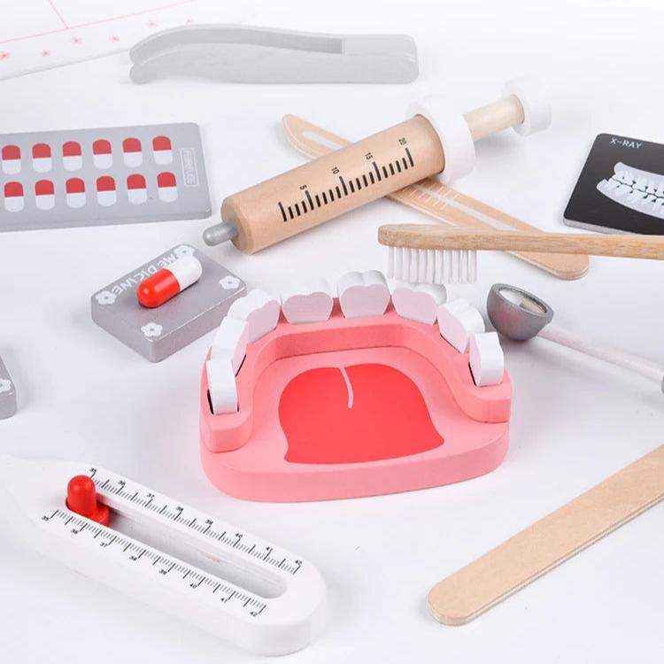 23pc Wooden Doctor Pretend Play Set for Kids (Random)