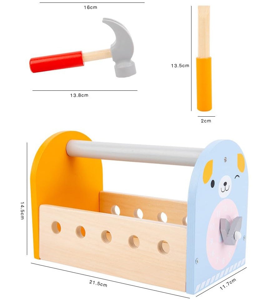 Wooden Portable Tool Box Play Set Toy for Kids