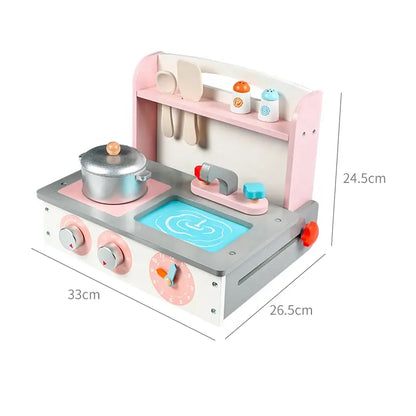 Wooden toy kitchen set with measurements babyhippo toys