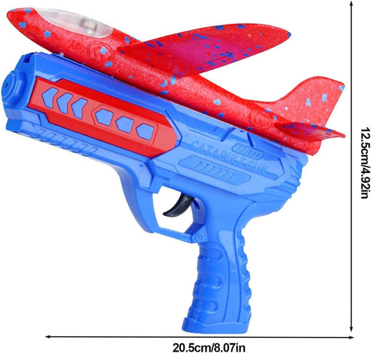 Air plane Launcher Toy, One-Click Ejection Model Foam Plane (with Lights)