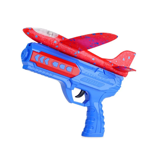 Air plane Launcher Toy, One-Click Ejection Model Foam Plane (with Lights)