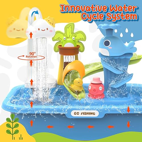 3 in 1 Play Sink with water slide and fishing game