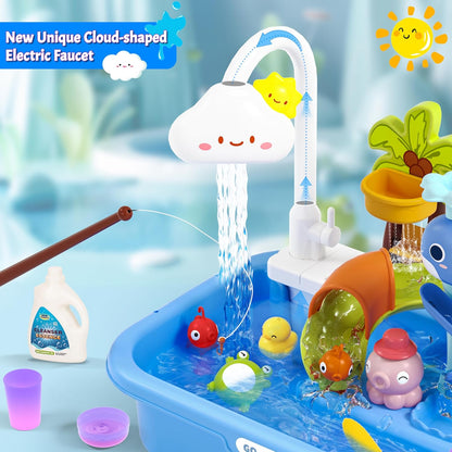 3 in 1 Play Sink with water slide and fishing game