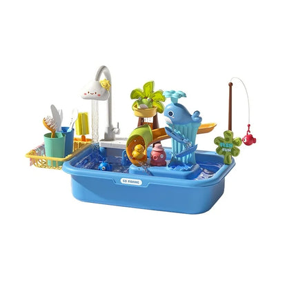 3 in 1 Play Sink with water slide and fishing game