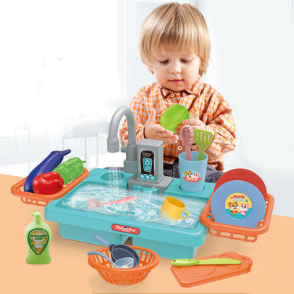 Kitchen sink and electric dishwasher