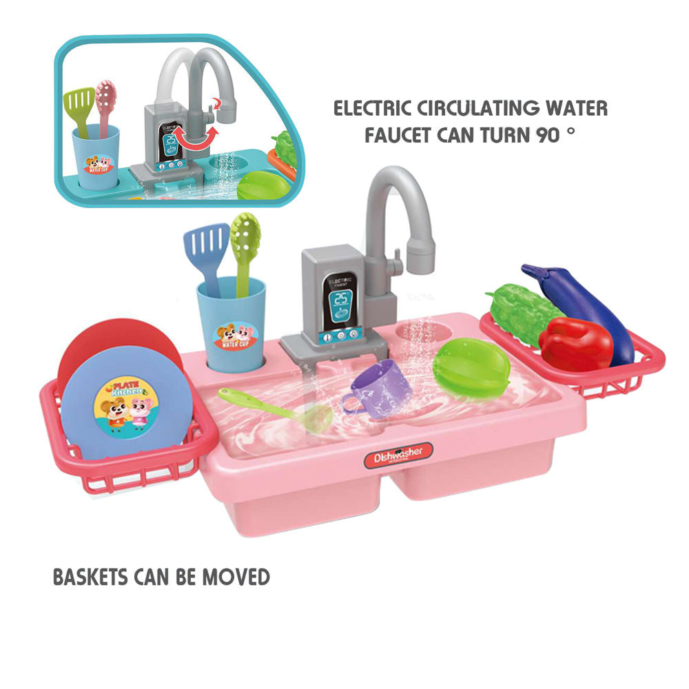 Kitchen sink and electric dishwasher