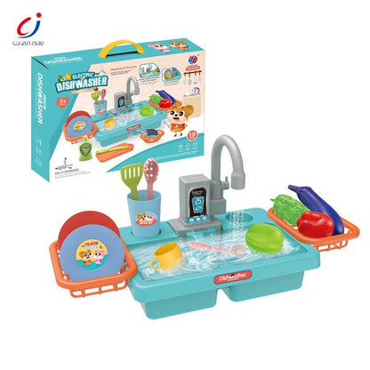 Kitchen sink and electric dishwasher