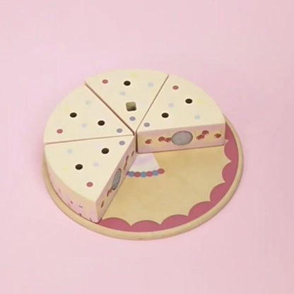 My Little Birthday Cake – Wooden Pretend Play Birthday Cake Set with Candles & Numbers