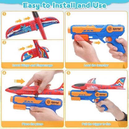 3-in-1 Air Plane Launcher Toy