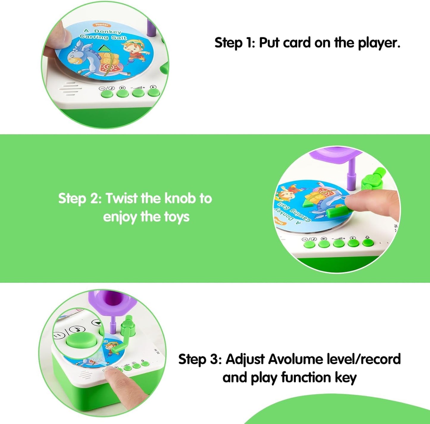 Multifunctional Kids' Educational Gramophone - Stories, Rhymes & Voice Recorder