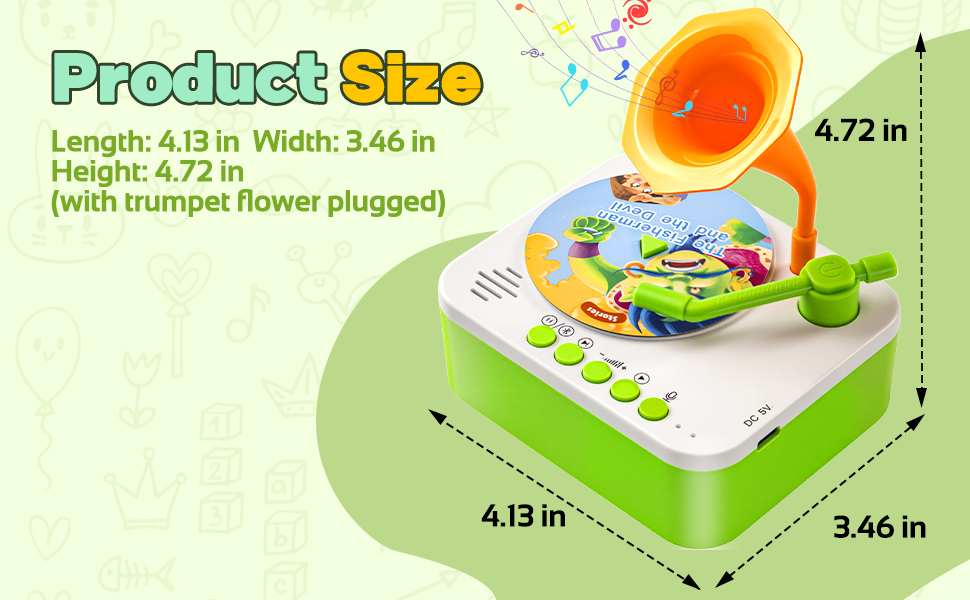 Multifunctional Kids' Educational Gramophone - Stories, Rhymes & Voice Recorder