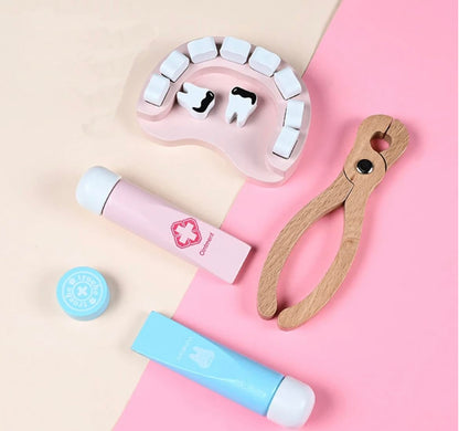 Children's Wooden Doctor Set with Storage Box for Kids