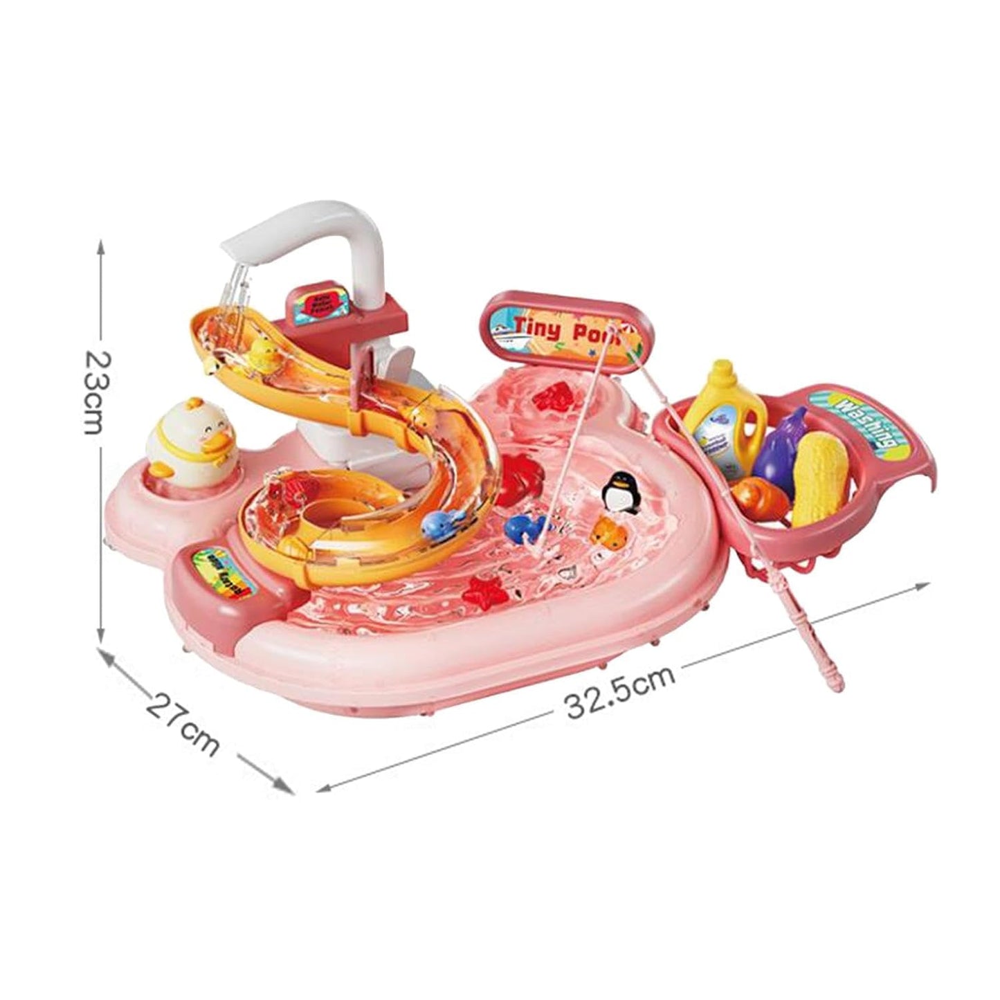 Dream play pool 2 in 1 - wash sink and fishing game