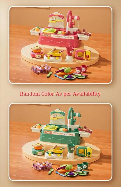 Kitchen sink with  microwave and 42 accessories