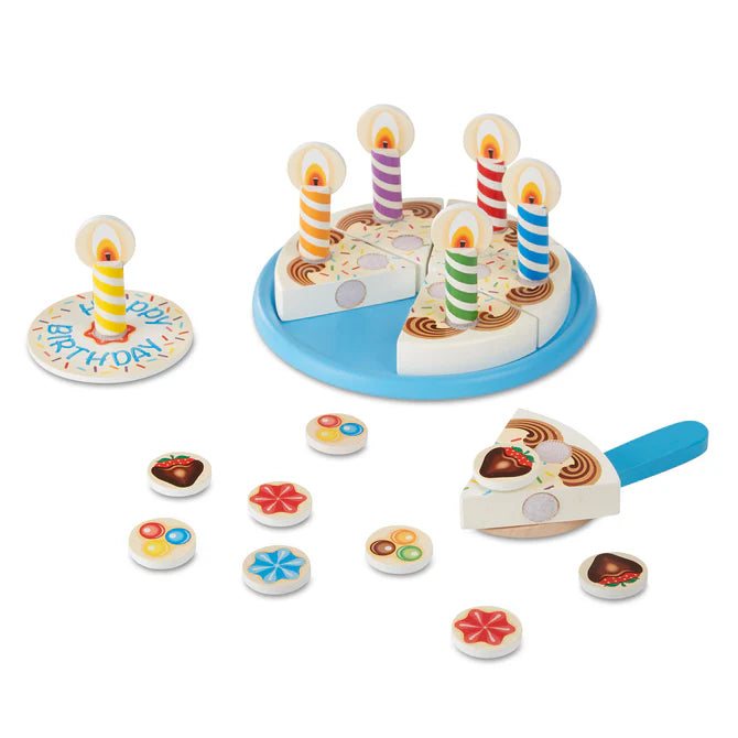 Melissa and doug wooden cake tray play set