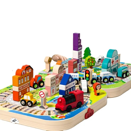 Train Track Montessori Wooden Blocks