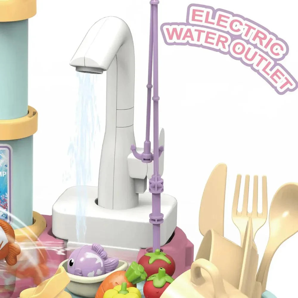 2 in 1 kids dream washer sink with fishing game and pump