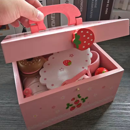 Strawberry Ice Cream Pretend Play Box for Toddlers