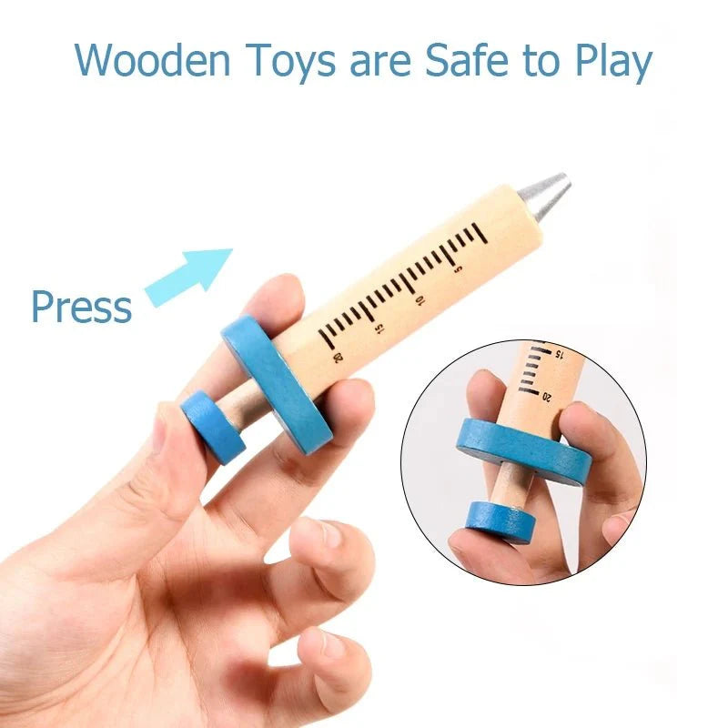Wooden doctor kit and Dental Kit with teddy