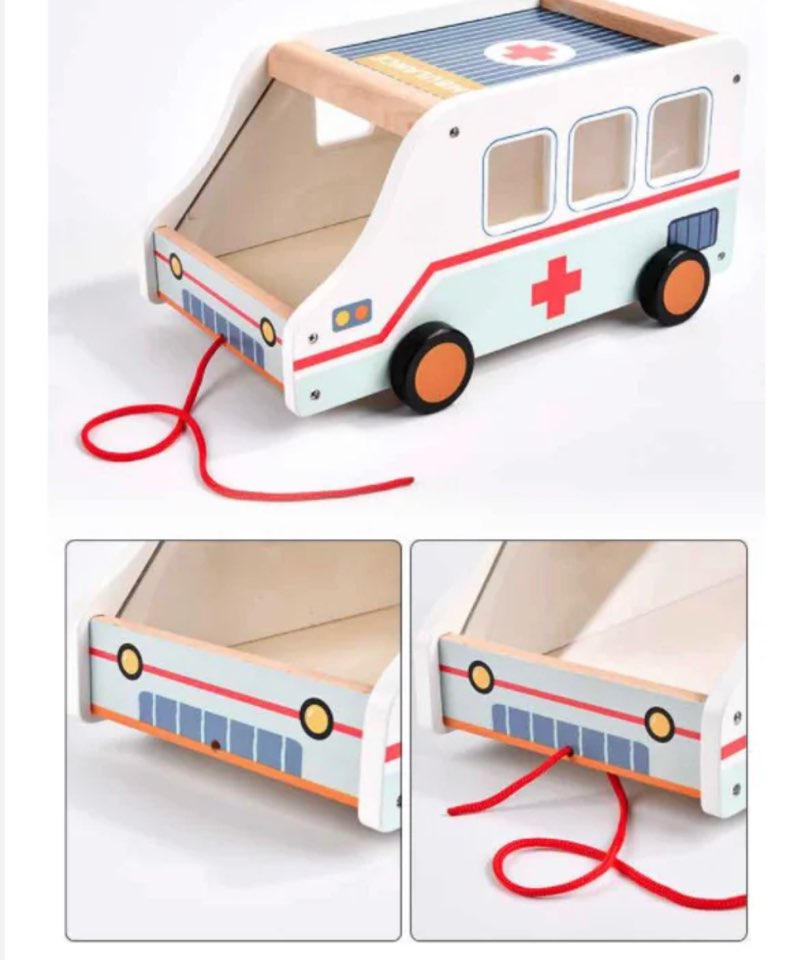 Wooden Ambulance Doctor kit set