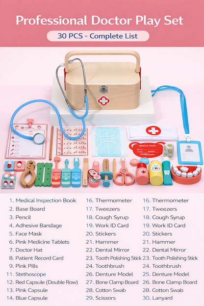 Wooden Doctor Professional playset