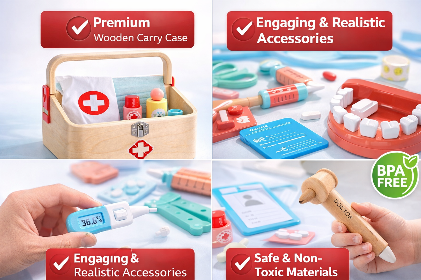 Wooden Doctor Professional playset