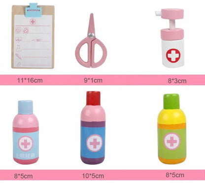 Wooden Doctor Set with wooden BP machine