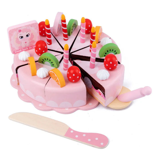 Wooden Birthday Cake Cutting Fruit Toys Creative Gifts Strawberry
