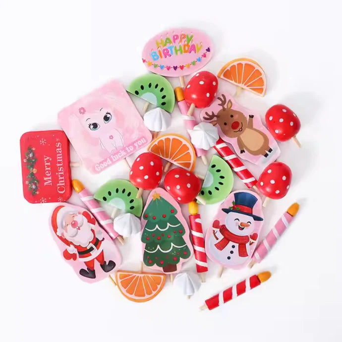 Wooden Birthday Cake Cutting Fruit Toys Creative Gifts Strawberry