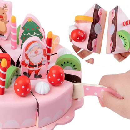 Wooden Birthday Cake Cutting Fruit Toys Creative Gifts Strawberry