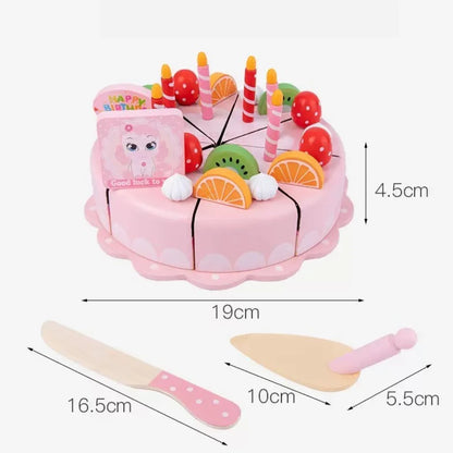 Wooden Birthday Cake Cutting Fruit Toys Creative Gifts Strawberry