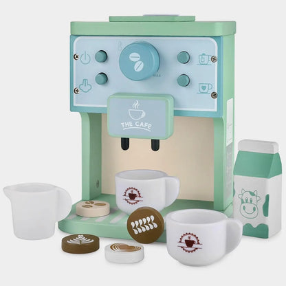 Wooden Coffee Maker Toys Kids Simulation Coffee Maker Pretend Playsets